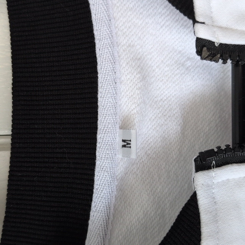Absolut Vodka branded White Rainbow Zip-Up Jacket with Black Neck and Cuffs - Picture 2 of 5